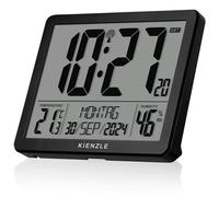 Kienzle Réveil Radio-piloté numérique Grand écran température humidité 2 alarmes rétroéclairage Automatique Fonction répétition