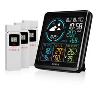 Kienzle Station météo radio avec 3 capteurs extérieurs thermomètre hygromètre baromètre horloge réveil DCF