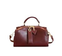 Kiepoar Sac à Main en Cuir Femme - Sac à Bandoulière Petit Sac d'épaule Elégant avec Bandoulière Deux Styles, Retro Boston Sac portés Main Poignée Supérieure Grande Capacité Chic