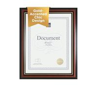 Kiera Grace Kylie Document Cadre, 8,5 par 27,9 cm Document, Marron avec Bord doré