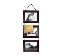 kieragrace Lucy Lot de 3 cadres photo traditionnels de luxe, 12,7 x 17,8 cm, marron foncé
