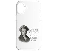 Kierkegaard Citation Do it Or Not Philosopher Meme Coque pour iPhone 16 Plus