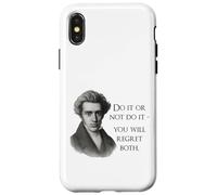 Kierkegaard Citation Do it Or Not Philosopher Meme Coque pour iPhone X/XS