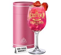 Kies CROWNLY CRYSTAL® Cadeau Personnalisée Verres À Vin Belle Soeur Anniversaire Grande Soeur Cadeau Noel Femme Original