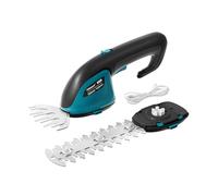 KIESBOHR CSL201 Sécateur sans fil 2 en 1 7,2 V pour pelouse et haie, petite cisaille à gazon et taille-haie avec batterie intégrée de 2000 mAh, lame d'herbe de 10 cm, coupe-arbustes 17 cm et câble de