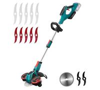 KIESBOHR Débroussailleuse sans fil 3 en 1 compatible avec les batteries Makita 18 V | Débroussailleuse pour tonte, bords et buissons | Moteur sans balais, manche télescopique et tête rotative (sans