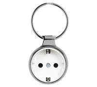 KIESENBERG Porte-clés 3D Meister A-90216 - Cadeau pour électricien, argenté, 30mm