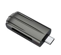 KieTeiiK 2 Slot Type C TF Card Reader PC Memory Adapter for Camera Simultaneously Read Type C