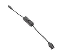 KieTeiiK Adaptateur d'alimentation pour ventilateur CC 5,5 x 2,1 mm vers ventilateur 4 broches avec bouton de commutation et répartiteur de tension
