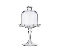 KieTeiiK Assiette À Dessert En Verre Transparent De Européen Élégant Gâteau Pied Haut Couvercle Dôme Pour Pâtisseries Collations Et Service Fête Plateau Service Fête Verre