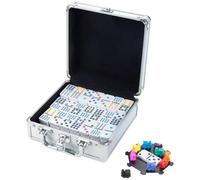 KieTeiiK Bloc De Dominos en Mélamine Jouet Éducatif À Empiler pour 3 Ans Et avec Boîte Rangement Jeu Interactif Dominos