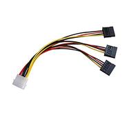 KieTeiiK Câble Adaptateur Répartiteur Puissance 4 Broches IDE Molex vers À Trois Convertisseur Fil d'alimentation Adaptateur D'extension Électrique