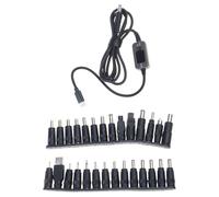 KieTeiiK Câble d'alimentation PD100W Type C À DC5.5x2.5mm 28 Connecteurs Sortie Réglable pour Le Bureau Les Voyages L'électronique Domestique