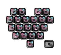 KieTeiiK Capuchons De Touches Lumineux Personnalisables À 21 Conception Profil Mao avec en Forme Cœur PC Résistant Rayures pour Une Utilisation Prolongée Capuchons pour Un