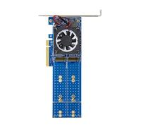 KieTeiiK Carte D'extension À Disque Solide PLX88024 PCIe4.0 Quads NVMe pour Compatibilité Directe 4 Emplacements sans Configuration du BIOS Carte D'extension Quatre Canaux 16 000 Mo