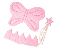 KieTeiiK Costume d'aile de fleurs pour enfants comprenant chapelet et bâton de conjuration pour faire semblant et démonstration Costume de Hobgobelin ventilé pour les tâches de plein air