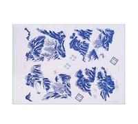 KieTeiiK De Papier en Porcelaine Bleu Et Blanc Céramique Unie pour Artisanat d'art Fleur sous Glaçure d'argile De Poterie Bricolage