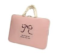 KieTeiiK Élégant étui pour ordinateur portable avec poignée mince pour ordinateur portable sac pour voyage Bowknot Housse de protection Petite/grande taille PU Sleeve avec poignée étui de protection