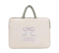 KieTeiiK Élégant étui pour ordinateur portable avec poignée mince pour ordinateur portable sac pour voyage Bowknot Housse de protection Petite/grande taille PU Sleeve avec poignée étui de protection