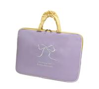 KieTeiiK Élégant étui pour ordinateur portable avec poignée mince pour ordinateur portable sac pour voyage Bowknot Housse de protection Petite/grande taille PU Sleeve avec poignée étui de protection
