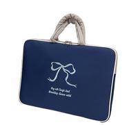 KieTeiiK Élégant étui pour ordinateur portable avec poignée mince pour ordinateur portable sac pour voyage Bowknot Housse de protection Petite/grande taille PU Sleeve avec poignée étui de protection