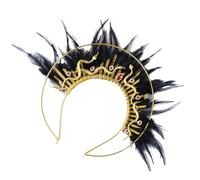 KieTeiiK Élégante coiffe angélique avec plumes scintillantes pour cosplay, concours de beauté, événement sur le thème et célébrations festives