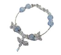 KieTeiiK Élégante femme avec papillon complexe et perles - Parfait pour les amoureux de la nature et les créateurs de tendances - Mystère élégant, taille unique, Comme décrit