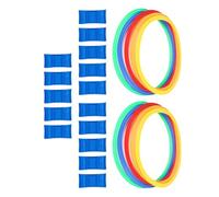 KieTeiiK Ensemble D'activités De Marelle en Plein Air pour La Formation Coordination Corporelle des avec des Anneaux Antidérapants pour La Formation en Classe Scolaire Jouet Coordination