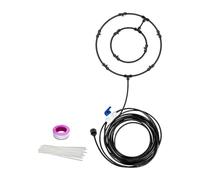 KieTeiiK Ensemble de dispositifs métalliques robustes comprenant des connecteurs réglables en laiton et un tube flexible en polyéthylène pour brumisateur de jardinage