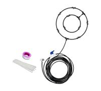 KieTeiiK Ensemble de dispositifs métalliques robustes comprenant des connecteurs réglables en laiton et un tube flexible en polyéthylène pour brumisateur de jardinage