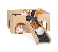 KieTeiiK Ensemble de jouets arc-en-ciel pour hamster, cachette, balançoire et balançoire, jouet de sport pour animaux de compagnie, cage pour hamster, structure d'escalade pour petits animaux