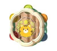 KieTeiiK Interactive Animal Pattern Hand Drum Rattle Toy for Kids Educational and Fine Motor Skill Practice Music Instrument Kids Hand Drum