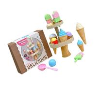 KieTeiiK Interactive Pretend Ice Cream Dessert Set for Children Encourages Creative Assembly and Social Skills Development Safe Kids Cooking Toy
