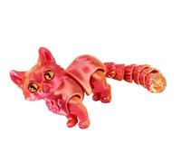 KieTeiiK Jouet Chaton Métallique Figurine Flexible Anti-Stress pour Et Adultes Design Articulé Portable Créatif