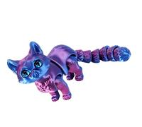 KieTeiiK Jouet Chaton Métallique Figurine Flexible Anti-Stress pour Et Adultes Design Articulé Portable Créatif