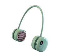 KieTeiiK L21 Ventilateur de refroidissement à air électrique mains libres 3000 mAh rechargeable avec modes naturel, sommeil et vent fort