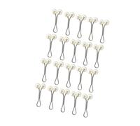 KieTeiiK Lot de 20 pinces à tissu en forme de U ornées de perles pour hijab et écharpes avec cristal