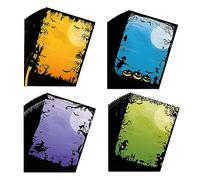 KieTeiiK Lot de 60 feuilles de papier à lettres d'Halloween A4 double face sur le thème d'Halloween, papier à lettres gothique pour étudiants, enfants, écrivains