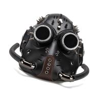 KieTeiiK Masque de protection pour motocyclistes Style punk Sangles réglables Cosplay Costume Halloween Fête Essentiel Respirant Cosplay