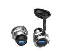 KieTeiiK Pack De 2 Adaptateurs USB3.0 Femelles À Femelles pour sur Panneau Connecteurs Plaqués Or en Alliage Zinc pour Une Installation Sécurisée Coupleur Données À Vitesse Rapide