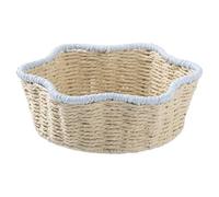 KieTeiiK Panier de rangement décoratif léger en papier tissé pour bureau, arrangements floraux, organisateur de jardinage en fibre naturelle