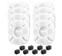 KieTeiiK Paquet De 8 Filtres Remplacement Ronds Fournissent l'eau Rafraîchissante pour La Fontaine pour Animaux Compagnie Optimise Votre Routine Boisson Filtre Filtration Multicouche