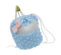 KieTeiiK Petit sac de voyage ventilé pour animal domestique avec filet sur le dessus pour un transport facile et un nœud décoratif pour hamster