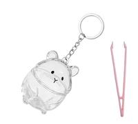 KieTeiiK Porte-clés De Conservation des Poils d'animaux avec Bords D'étanchéité Protecteurs Vitrine Portable Voyage Transparente pour Les Propriétaires Petits Animaux Pendentif Artisanal Sentimental