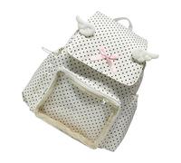 KieTeiiK Sac à dos fonctionnel transparent tendance à pois - Construction en nylon résistant à l'usure - Spacieux - Compagnon de voyage - Respirant et résistant à l'usure, blanc