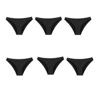 KieTeiiK Sous-vêtements hipsters en coton pour femme Cheekys Bikinis Culotte taille basse pour femme Sous-vêtements en coton, Noir , XL