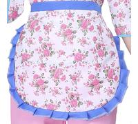 KieTeiiK Tablier de cuisine à imprimé floral pour femmes, pour enfants, adultes, femmes, jeux de rôle, événement, restaurant, serveur, p, S