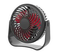 KieTeiiK Ventilateur de bureau de camping silencieux à 3 vitesses avec batterie de 2000 mAh Rotation à 360° Rechargeable