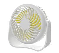 KieTeiiK Ventilateur de bureau de camping silencieux à 3 vitesses avec batterie de 2000 mAh Rotation à 360° Rechargeable