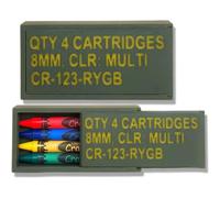KIEYIQE Case de Crayon Tactique | Cadeaux drôles, Pochette à Crayon multifonctionnelle en Bois avec 4 Crayons, drôle d'organisateur de Papeterie Tactique pour Les Cadeaux Marines, boîte de (1pcs)